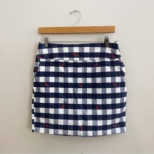 90s New Directions Gingham Mini Skort Resort Wear Preppy Golf Vacation